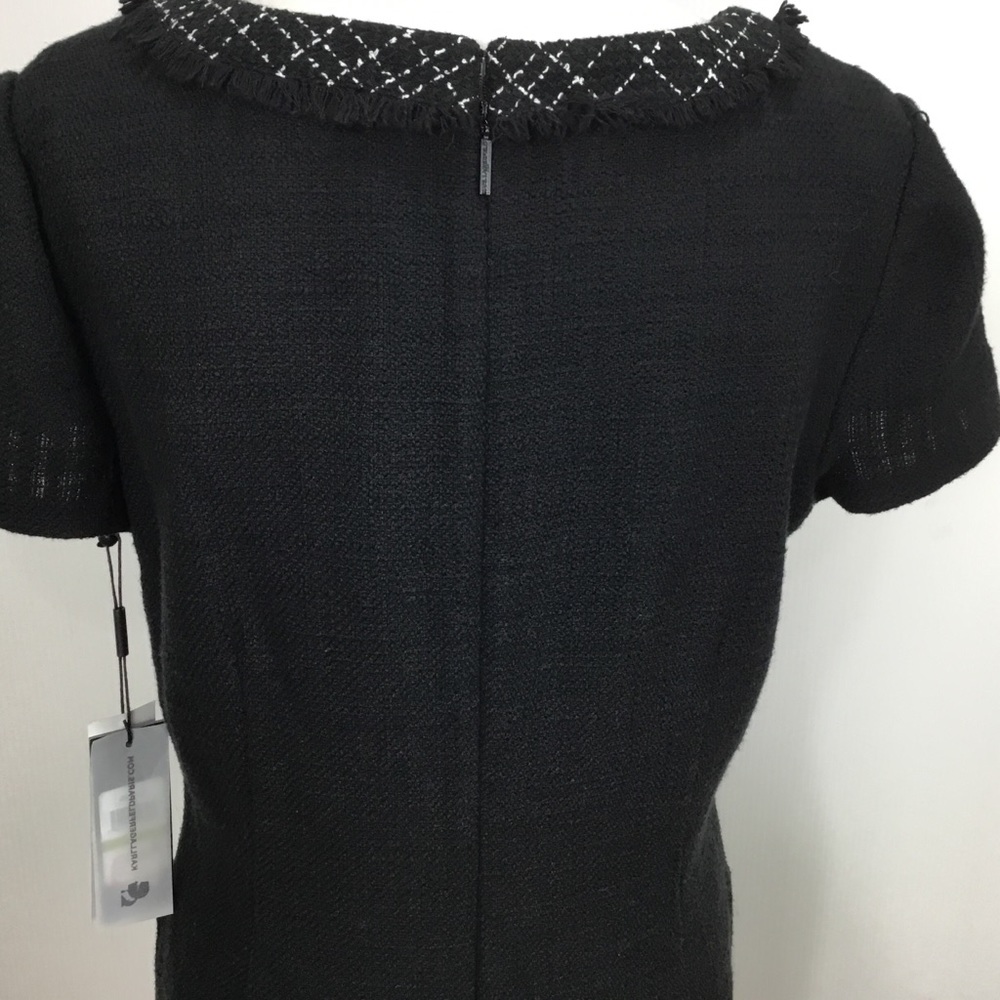 HP🛍 Karl Lagerfeld Black Sheath Tweed Dress 14 - Picture 5 of 10